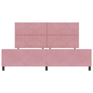 Postel s boxspringem s čelo Růžová 200 x 200 cm samet - obrázek 7