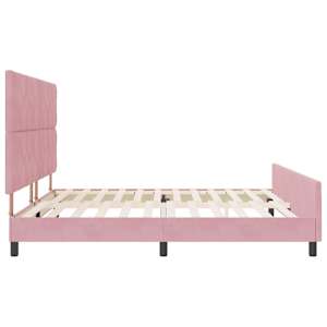 Postel s boxspringem s čelo Růžová 200 x 200 cm samet - obrázek 8