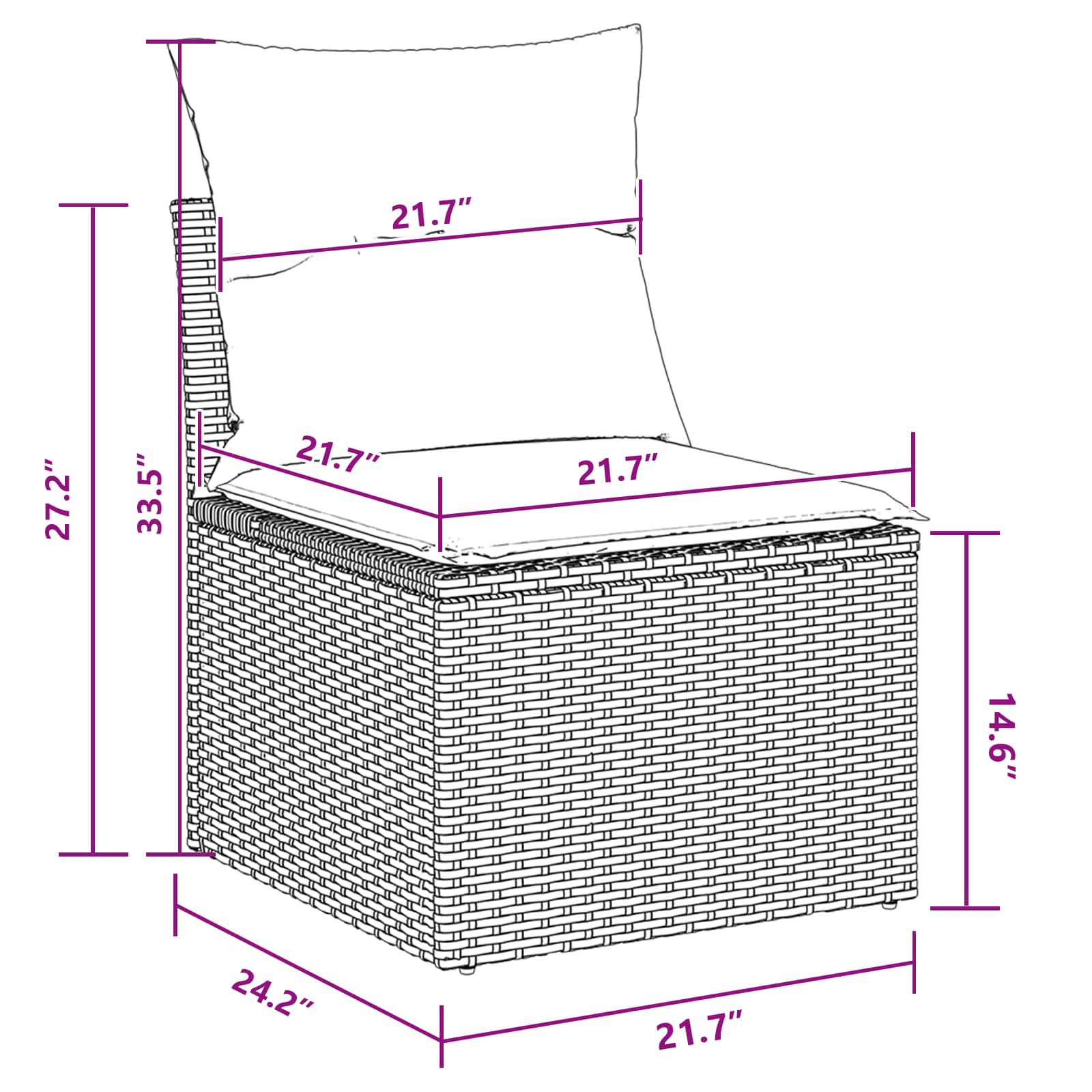 Tuin Sofa Set met opslag 5 pcs Beige en Rood poly rattan - Afbeelding 11