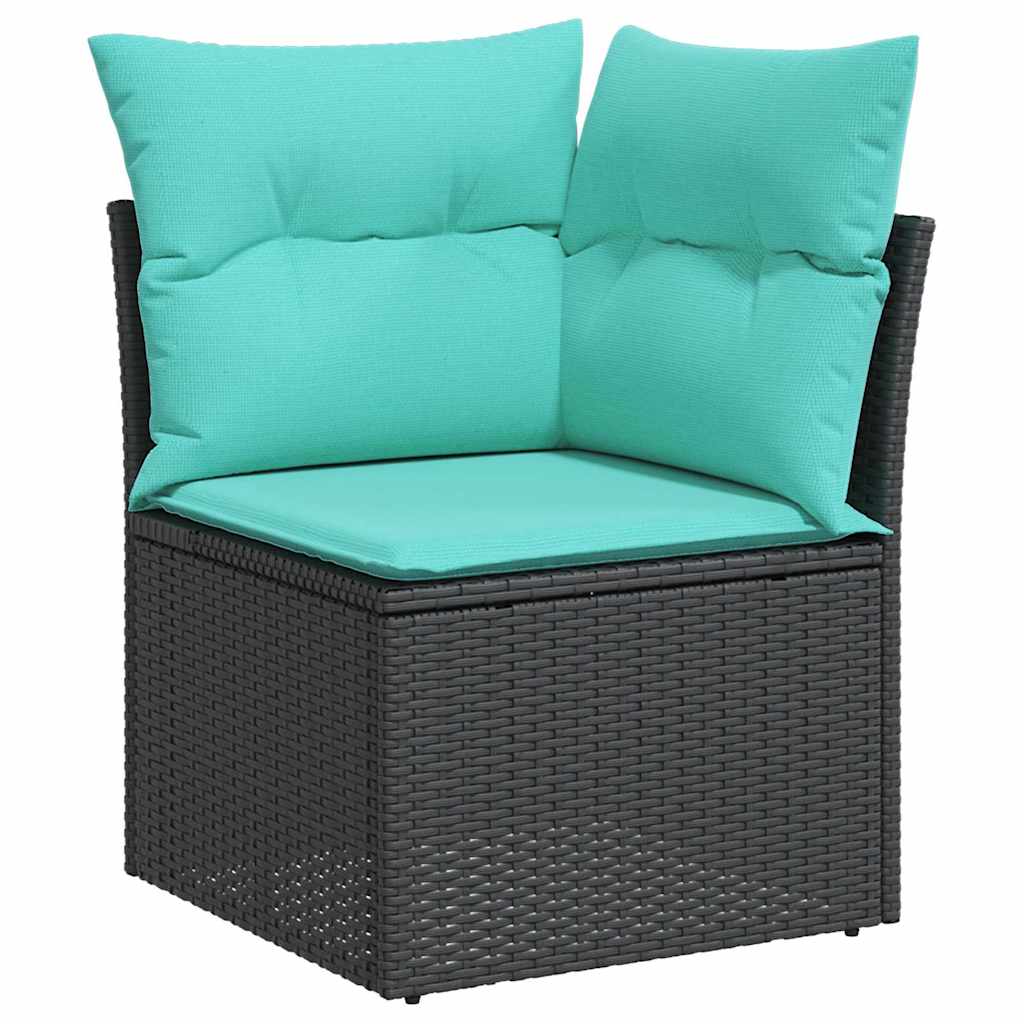 Garden Sofa Set Poly Rattan and Powder-Coated Steel Outdoor Furniture vidaXL - Picture 8 of 14
