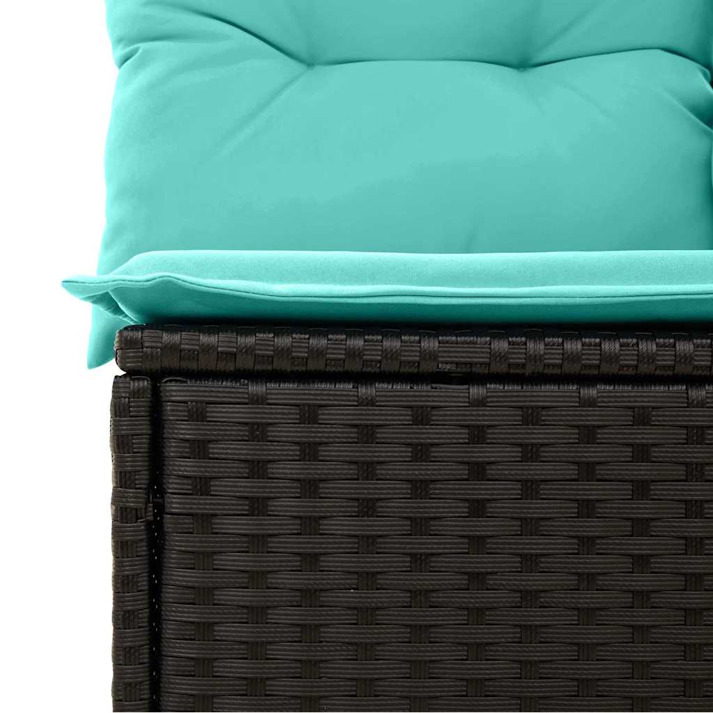 Garden Sofa Set Poly Rattan and Powder-Coated Steel Outdoor Lounge Lawn vidaXL - Picture 9 of 14