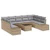 vidaXL Aia Diivanikomplekt 9 tk 8-Istekohtade arv Beež ja heledhall