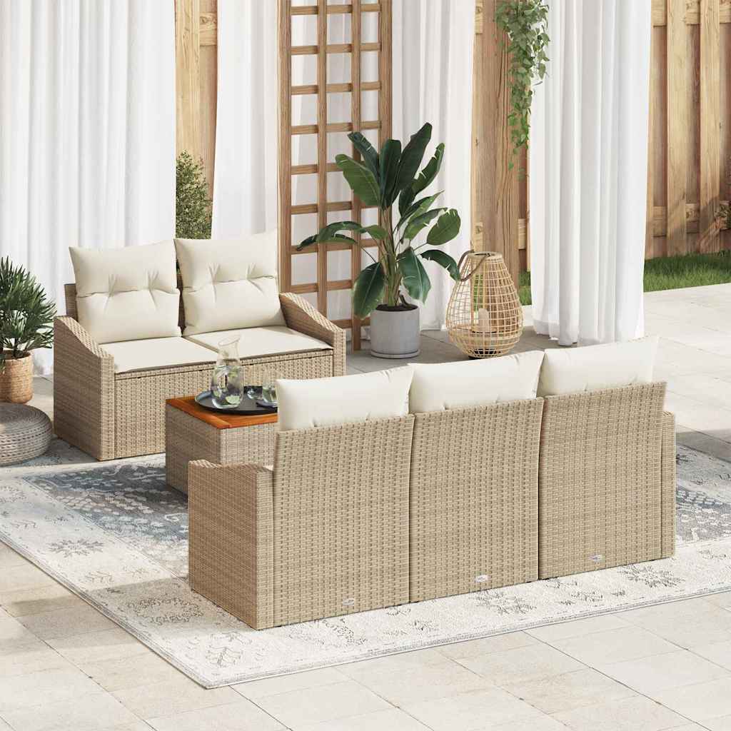 Aia diivanite komplekt 6 pcs Bež, valge 55 x 55 x 37 cm