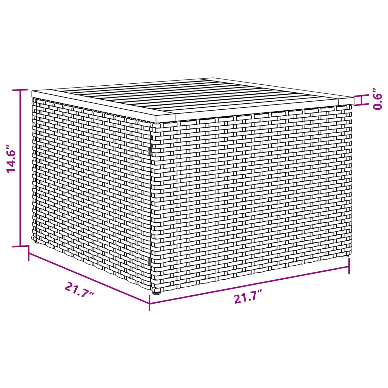 Tuinbankenset met opslag 9 pcs Grijs en Marineblauw poly rattan - Afbeelding 10
