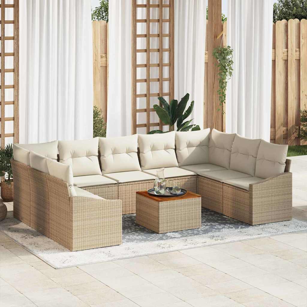 Aia diivanikomplekt 10 pcs Bež, valge 55 x 55 x 37 cm
