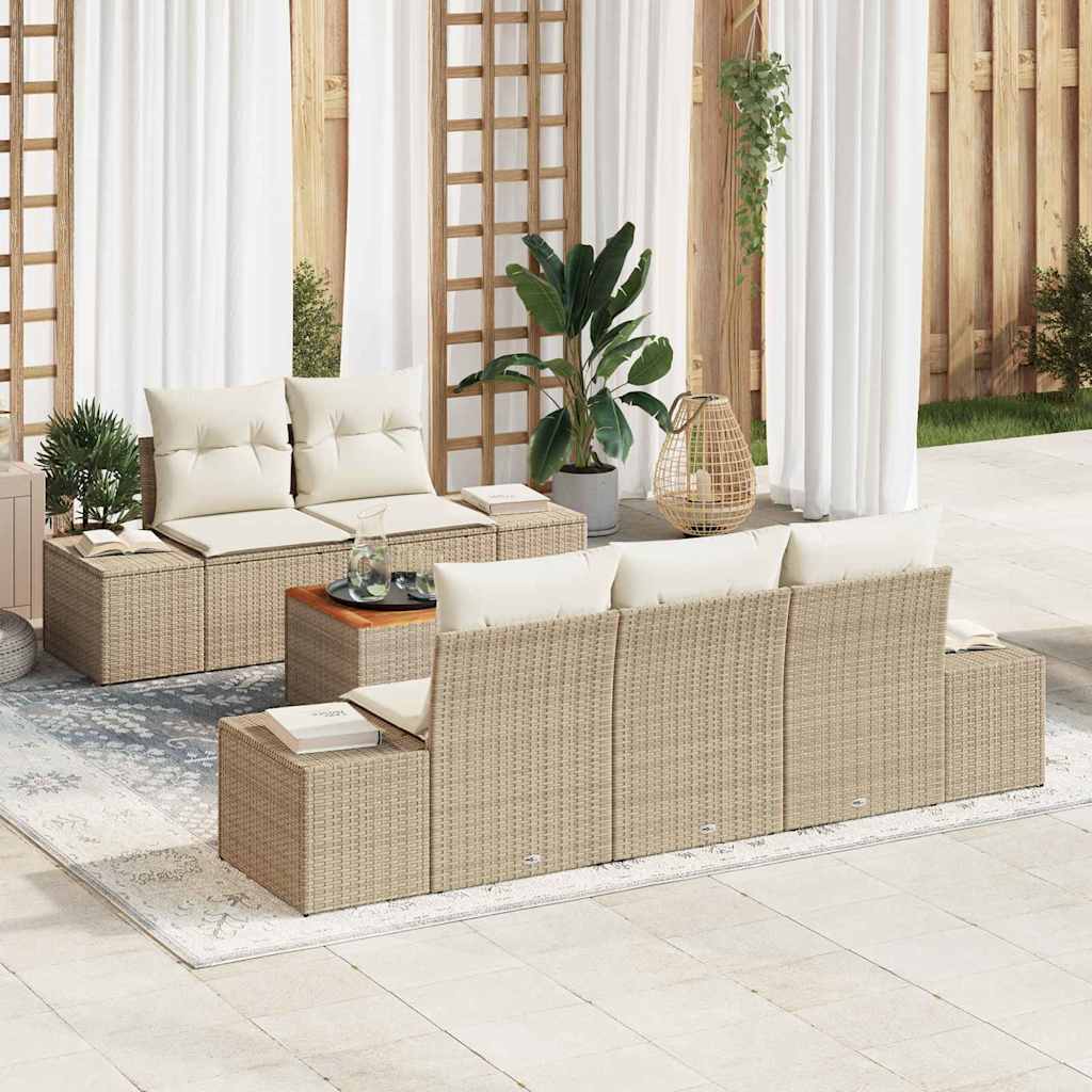 Aia diivanikomplekt 6 pcs Bež, valge 55 x 55 x 37 cm