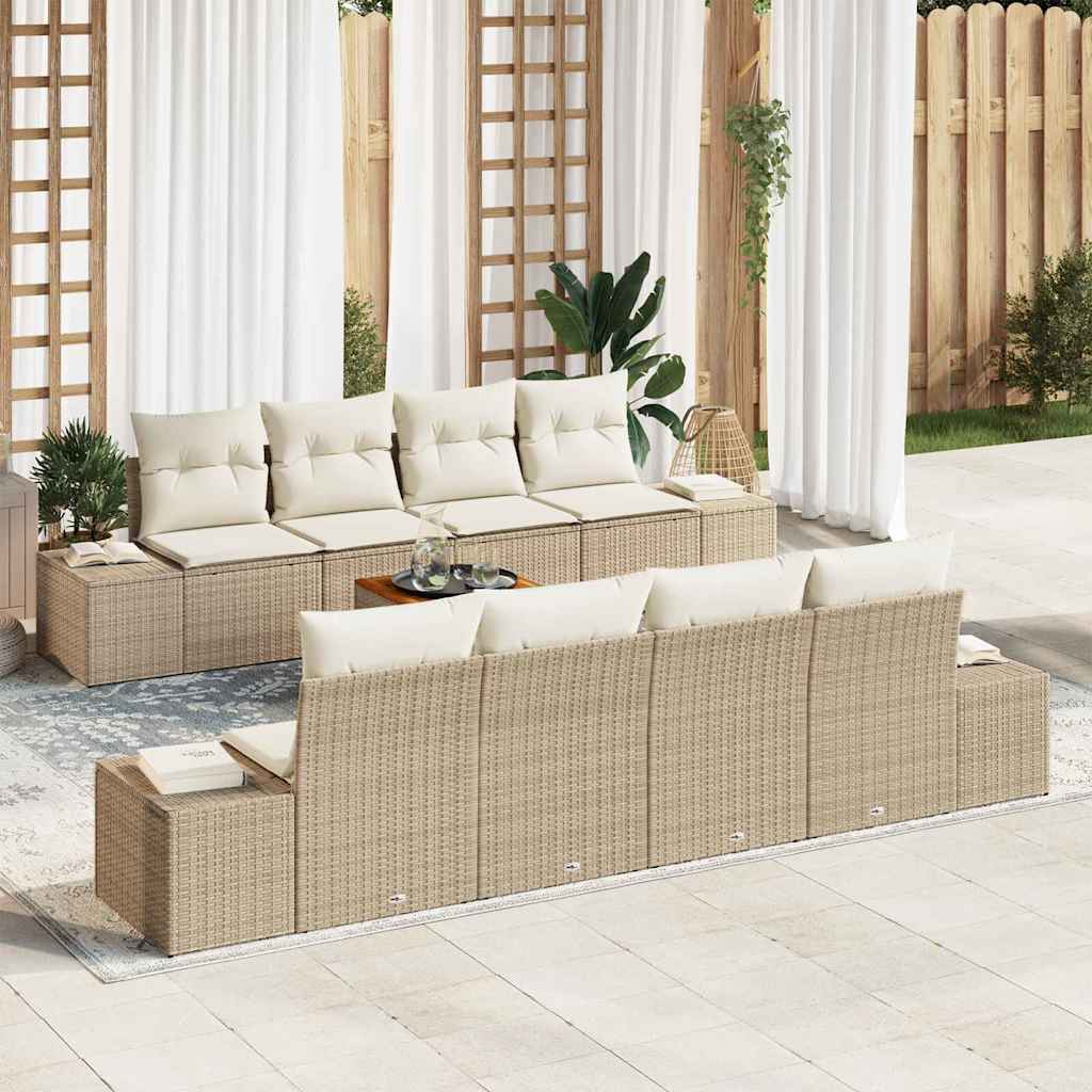 Aia diivanikomplekt 7 pcs Bež, valge 55 x 55 x 37 cm