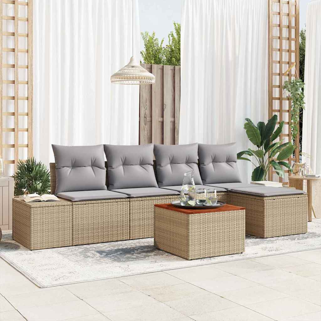 Aia diivanikomplekt 6 pcs Beež, helehall