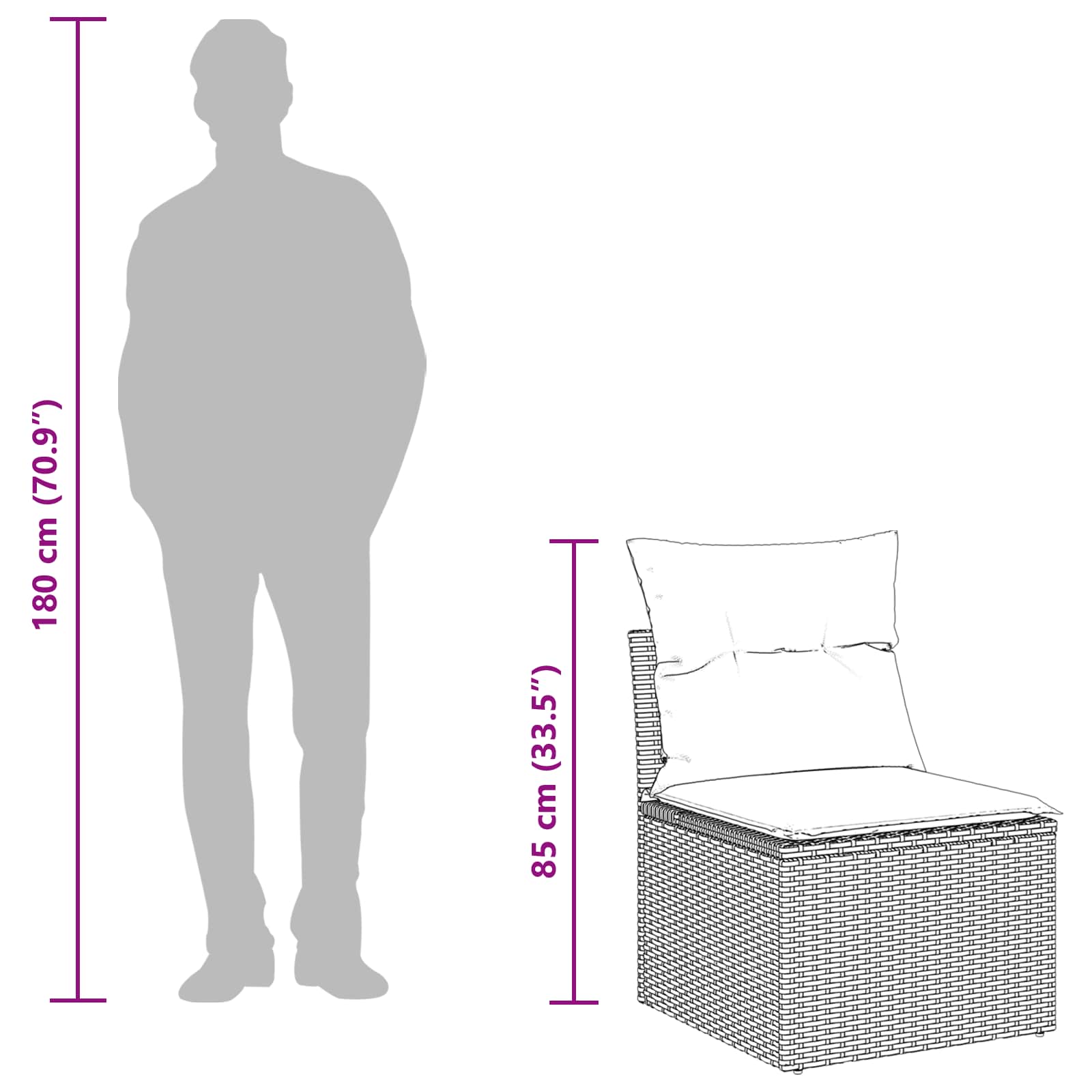 vidaXL Tuin Sofa Set met kussen met opslag 5 pcs Zwart Poly riet