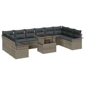 vidaXL Aia Diivanikomplekt 11 tk Hall Pol&uuml; Rattan