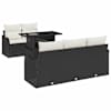 vidaXL Aia Diivanikomplekt 6 tk Must Pol&uuml; Rattan