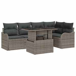 vidaXL Aia Diivanikomplekt 6 tk Hall Pol&uuml; Rattan