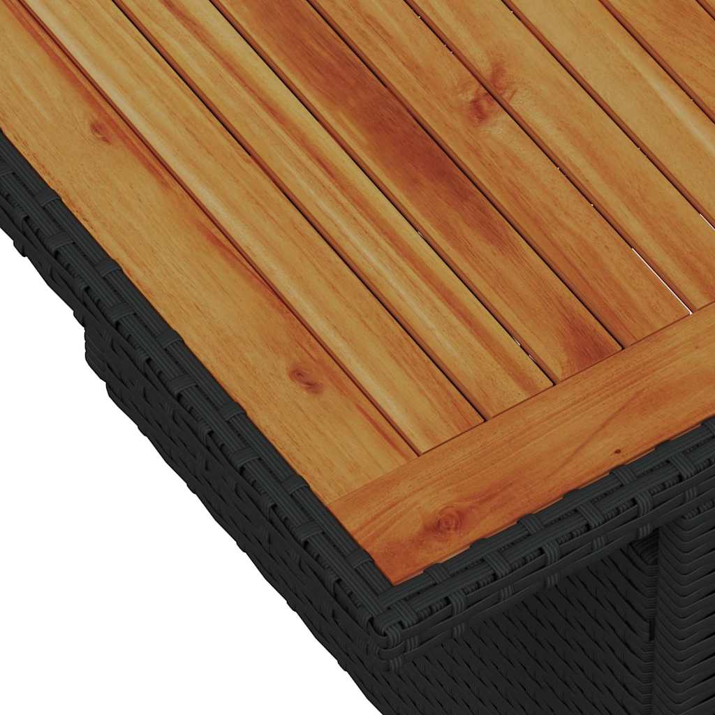 Vrtna sedežna garnitura s shranjevanjem 9 pcs Črna Poly ratan - slika 9