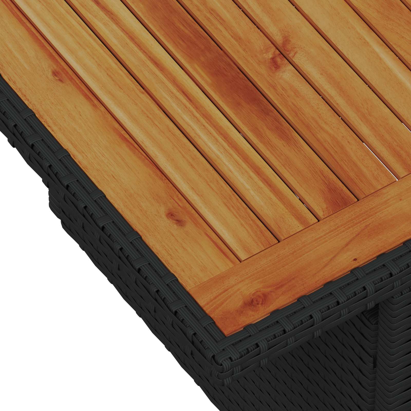 Vrtna sedežna garnitura s shranjevanjem 7 pcs Črna Poly ratan - slika 9