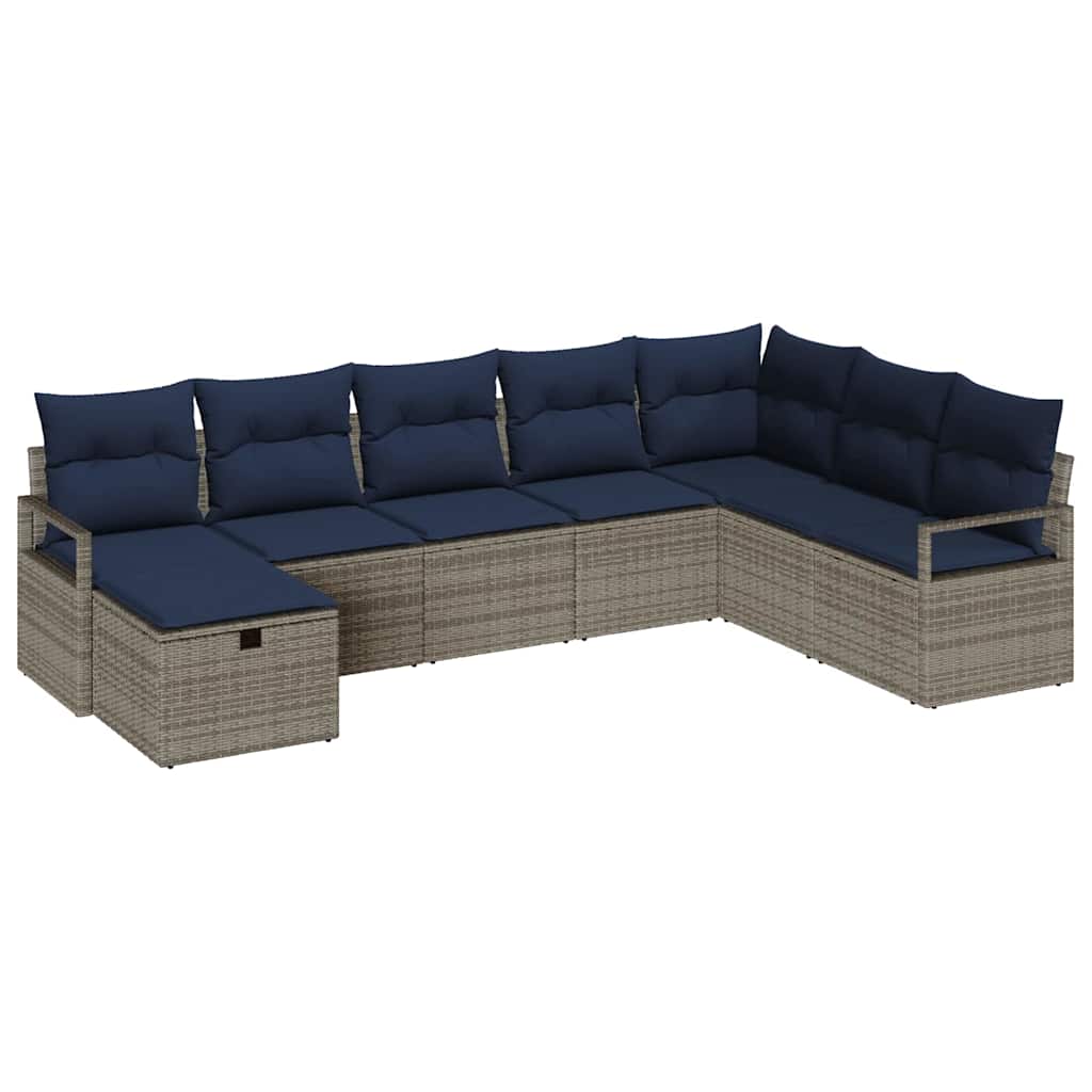 Garden Sofa Set with Cushion Poly rattan Outdoor Sofa Garden Seating vidaXL - Picture 19 of 42