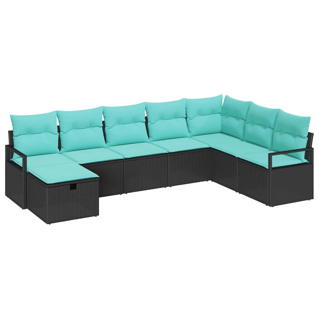 Garden Sofa Set with Cushion Poly rattan Outdoor Sofa Garden Seating vidaXL - Picture 7 of 42