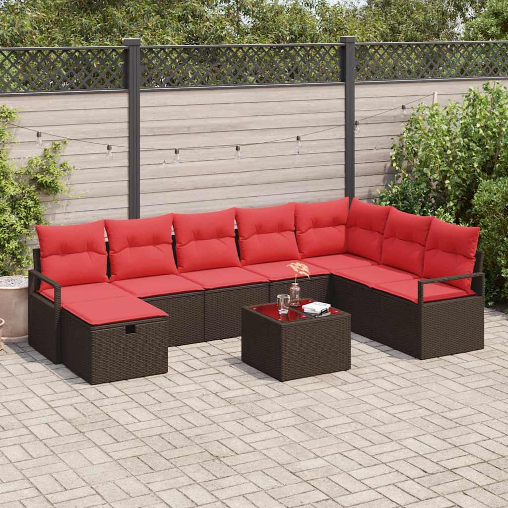 Garden Sofa Set with Cushion Poly rattan Outdoor Sofa Garden Seating vidaXL - Picture 32 of 42