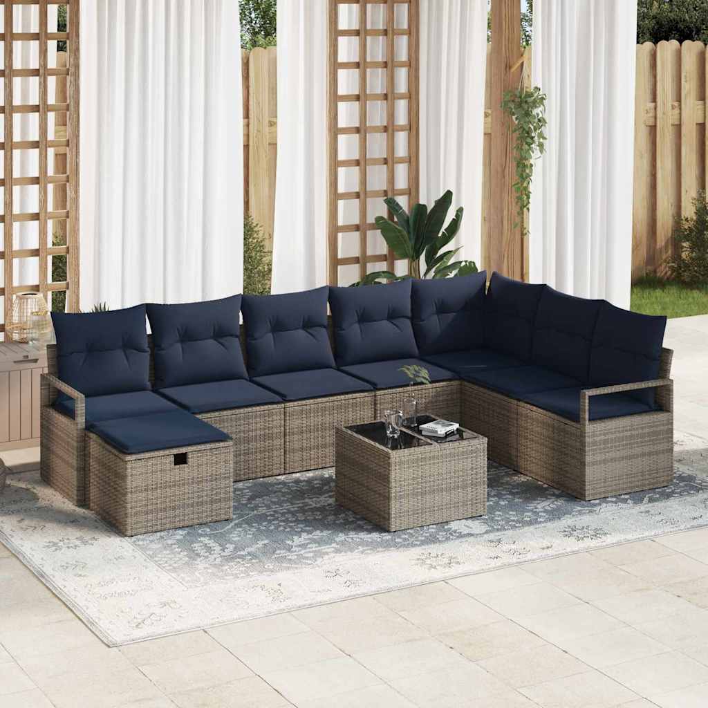 Garden Sofa Set with Cushion Poly rattan Outdoor Sofa Garden Seating vidaXL - Picture 27 of 42