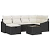 vidaXL Ensemble de Canap&eacute; de Jardin 7 tk Must ja kreem Rattan et acier
