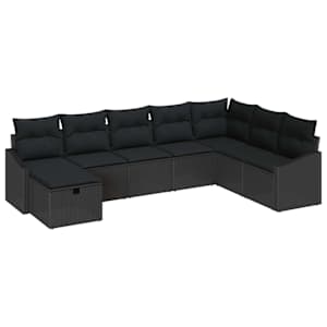 Sada zahradních pohovek s polštářem s úložištěm 8 pcs polyratan - obrázek 2