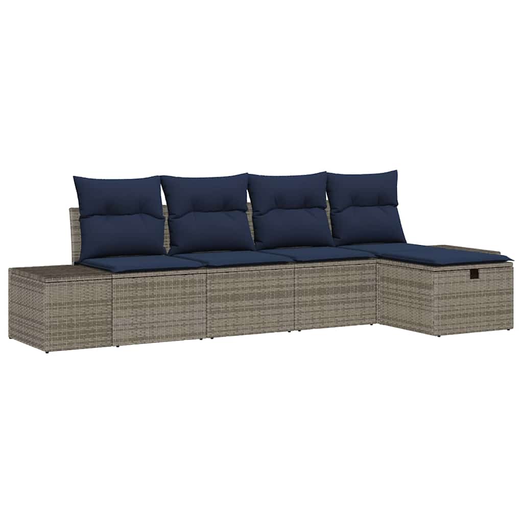 Garden Sofa Set with Cushion Poly rattan Outdoor Sofa Garden Furniture vidaXL - Picture 26 of 42