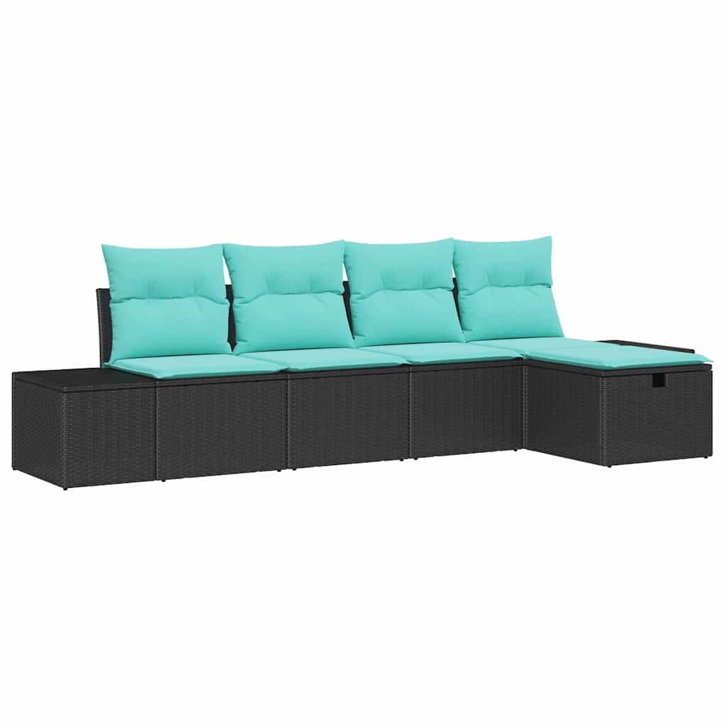 Garden Sofa Set with Cushion Poly rattan Outdoor Sofa Garden Furniture vidaXL - Picture 14 of 42