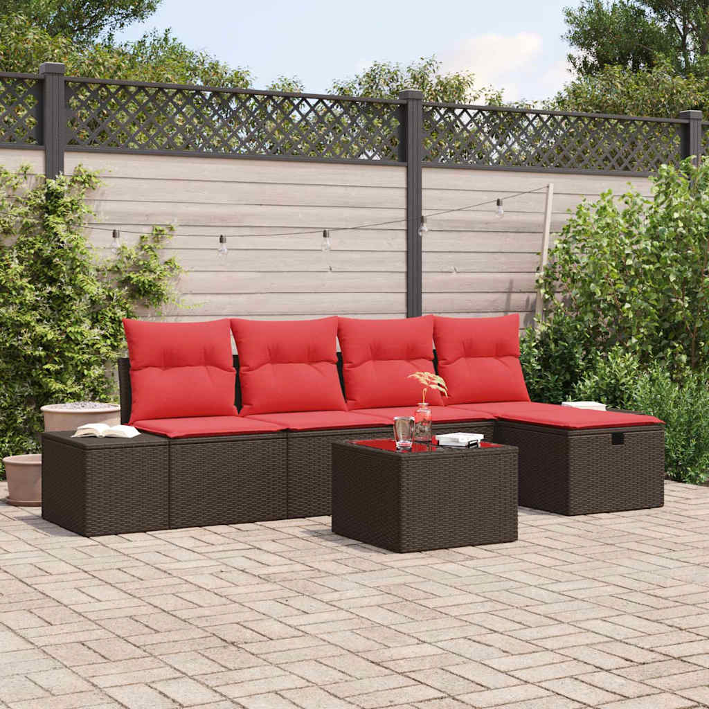 Garden Sofa Set with Cushion Poly rattan Outdoor Sofa Garden Furniture vidaXL - Picture 32 of 42