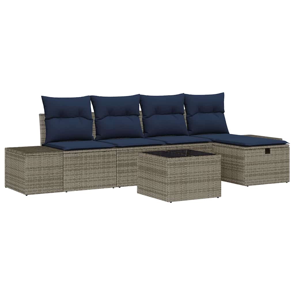 Garden Sofa Set with Cushion Poly rattan Outdoor Sofa Garden Furniture vidaXL - Picture 19 of 42