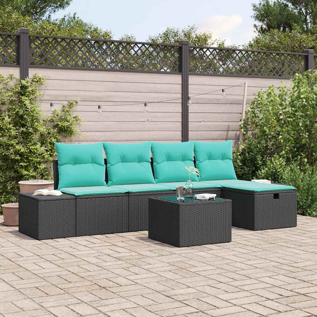 Garden Sofa Set with Cushion Poly rattan Outdoor Sofa Garden Furniture vidaXL - Picture 8 of 42