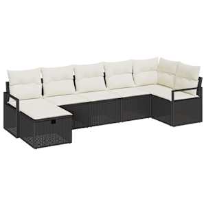 Set pohovek s polštářem 7 pcs polyratan - obrázek 2