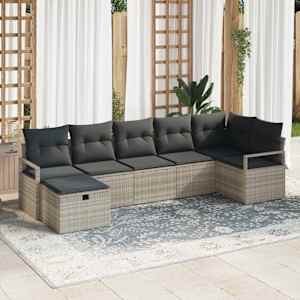 Kavčna garnitura z blazino 5 pcs poli ratan