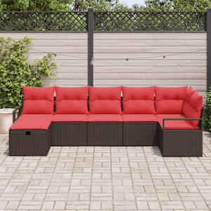 Set pohovek s polštářem 4 pcs polyratan - obrázek 3