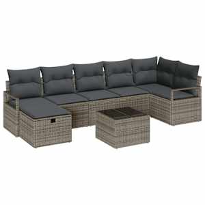 Set pohovek s polštářem 4 pcs polyratan - obrázek 2