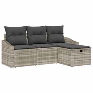 Set pohovek s polštářem 4 pcs polyratan - obrázek 2