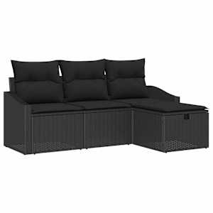 vidaXL Diivanikomplekt 4 tk pol&uuml;rotang
