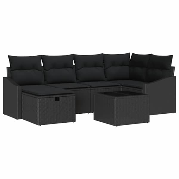 vidaXL Diivanikomplekt 7 tk pol&uuml;rotang