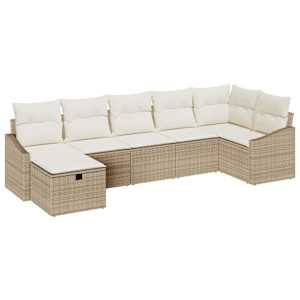 Set pohovek s polštářem 7 pcs polyratan - obrázek 2