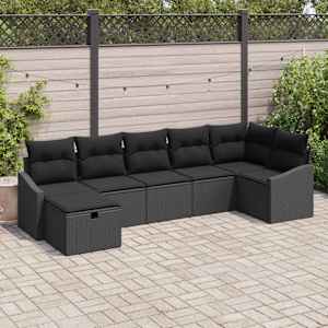Set pohovek s polštářem 7 pcs polyratan - obrázek 1