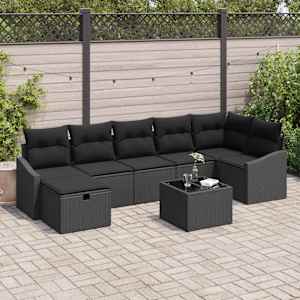 Set pohovek s polštářem 8 pcs polyratan - obrázek 1