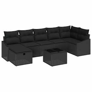 Set pohovek s polštářem 8 pcs polyratan - obrázek 2