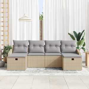 Set pohovek s polštářem 6 pcs polyratan - obrázek 3