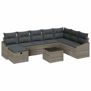 Set pohovek s polštářem 8 pcs polyratan - obrázek 2