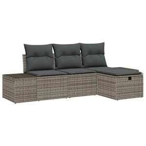 Set pohovek s polštářem 4 pcs polyratan - obrázek 2