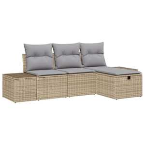 Set pohovek s polštářem 4 pcs polyratan - obrázek 2