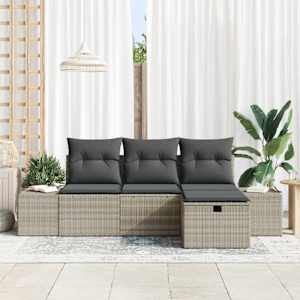 Set pohovek s polštářem 4 pcs polyratan - obrázek 3