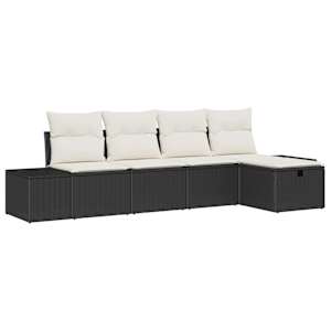 Set pohovek s polštářem 5 pcs polyratan - obrázek 2