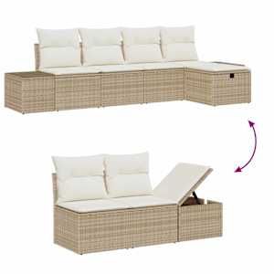 Set pohovek s polštářem 6 pcs polyratan - obrázek 8