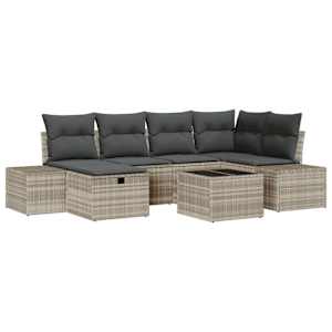 Set pohovek s polštářem 6 pcs polyratan - obrázek 2