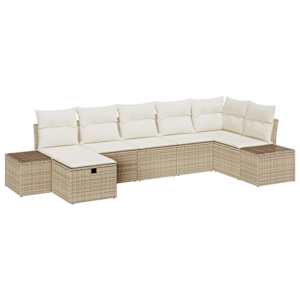 Set pohovek s polštářem 7 pcs polyratan - obrázek 2