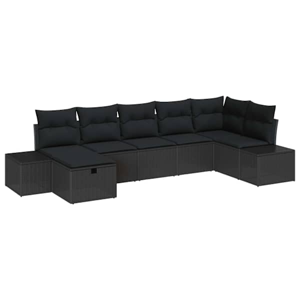 vidaXL Diivanikomplekt 7 tk pol&uuml;rotang